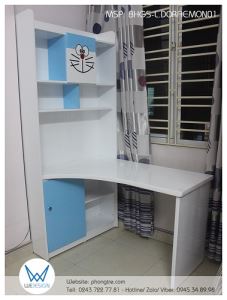 Bàn học góc liền tủ sách Doraemon BHGS-L.DORAEMON01