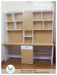 Bàn học đôi vân gỗ Melamine vàng bích BHGS-29T.201
