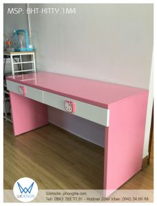 Bàn học Hello Kitty 1m4 có 2 ngăn kéo dành cho 2 bé gái