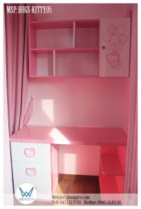 Bàn học giá sách treo tường Hello Kitty BHGS-KITTY.05