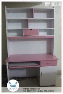Bàn học sinh liền giá sách MSP: BHGS-01