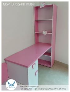 Bàn học liền giá sách Hello Kitty BHGS-KITTY.041