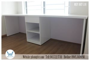 Bàn học đôi có 1 ngăn kéo - 2 hộc để đồ