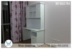 Bàn học sinh màu trắng dành cho teens cấp 2, 3