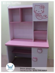 Bàn tiểu học liền giá sách trang trí nàng tiên cá Kitty