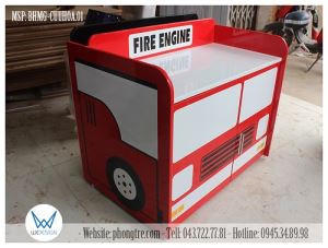 Bàn học mầm non xe cứu hỏa Fire Engine đa công năng