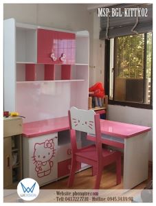 Bộ bàn ghế Hello Kitty BGL-KITTY.02 đặt góc 1m2x1m2