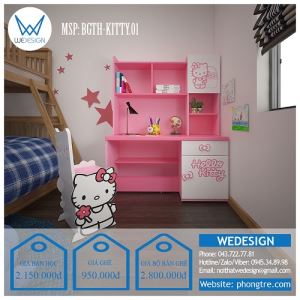 Bộ bàn ghế học sinh tiểu học Hello Kitty BGTH-KITTY.01
