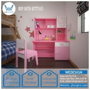 Bộ bàn ghế học sinh tiểu học Hello Kitty BGTH-KITTY.025