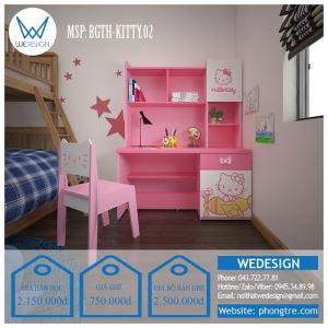 Bộ bàn ghế học sinh tiểu học Hello Kitty BGTH-KITTY.02