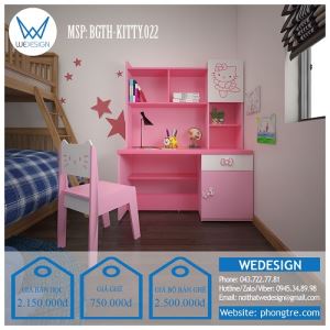 Bộ bàn ghế học sinh tiểu học Hello Kitty BGTH-KITTY.022