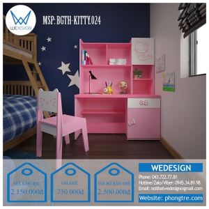 Bộ bàn ghế học sinh tiểu học Hello Kitty BGTH-KITTY.024