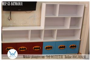 Giá kệ sách trang trí chủ đề Người dơi Batman