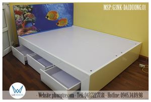 Giường 3 ngăn kéo trang trí chủ đề đại dương xanh