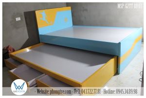 Giường 2 tầng thấp 1m2 chủ đề bóng đá G2TT-BD.03