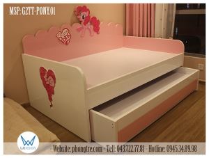Giường tầng thấp kiểu sofa My Little Pony Cotton Candy