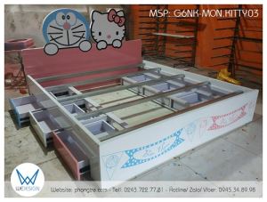 Giường 6 ngăn kéo Doraemon và Kitty G6NK-MON.KITTY03