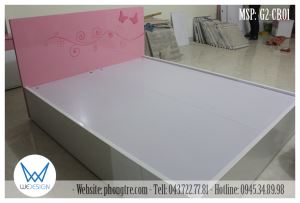 Giường 1m6 trang trí đôi bướm trên hoa dây