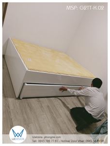 Giường hộp 2 tầng thấp 1m6 đa năng trang trí đường soi