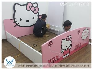 Giường ngủ Hello Kitty dạo chơi vườn hoa G2-KITTY.013