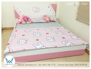 Giường ngủ trang trí trái tim G2-TT01