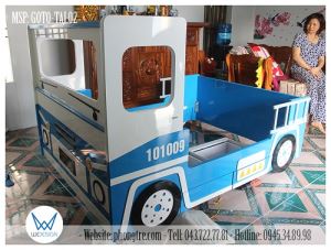 Giường ô tô tải 101009 màu xanh có 2 ngăn kéo