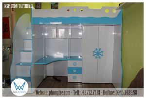 Giường tầng đa năng tạo hình tàu thủy 
