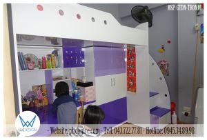 Giường tầng đa năng trang trí hình tròn 
