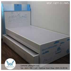Giường tầng thấp đa năng chủ đề thành phố Amsterdam