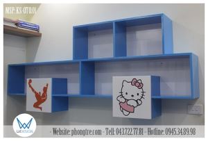 Kệ sách trang trí treo tường hình ô tô dành cho trẻ em