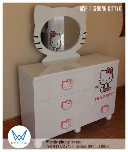 Tủ gương bé gái Hello Kitty dễ thương và tiện ích