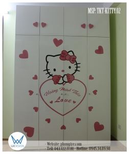 Tủ áo kịch trần Hello Kitty công chúa dễ thương