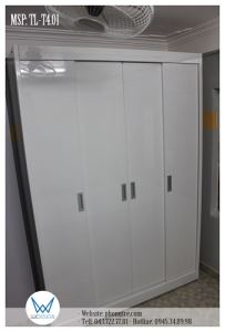 Tủ áo cánh lùa màu trắng TL-T4.01