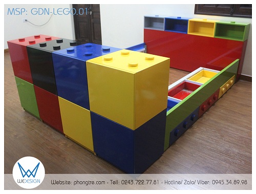 Giường ngủ trẻ em Lego đa công năng 